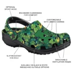 custom michigan wolverines tropical leaves clogs best selling