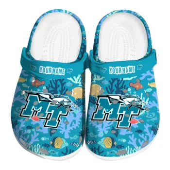 custom middle tennessee blue raiders tropical fish ocean clogs best selling