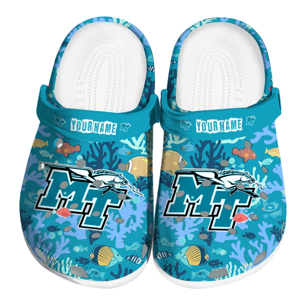 custom middle tennessee blue raiders tropical fish ocean clogs best selling custom middle tennessee blue raiders tropical fish ocean clogs best selling