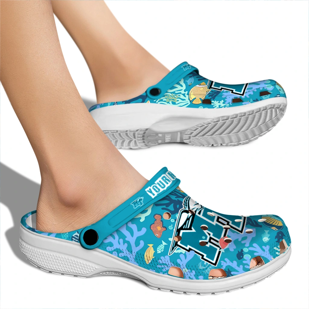 custom middle tennessee blue raiders tropical fish ocean clogs fashion forward custom middle tennessee blue raiders tropical fish ocean clogs fashion forward