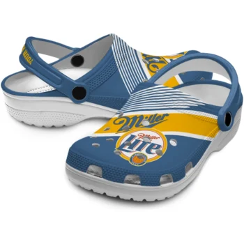 custom miller lite cola badge blue yellow clogs high quality hey clogs