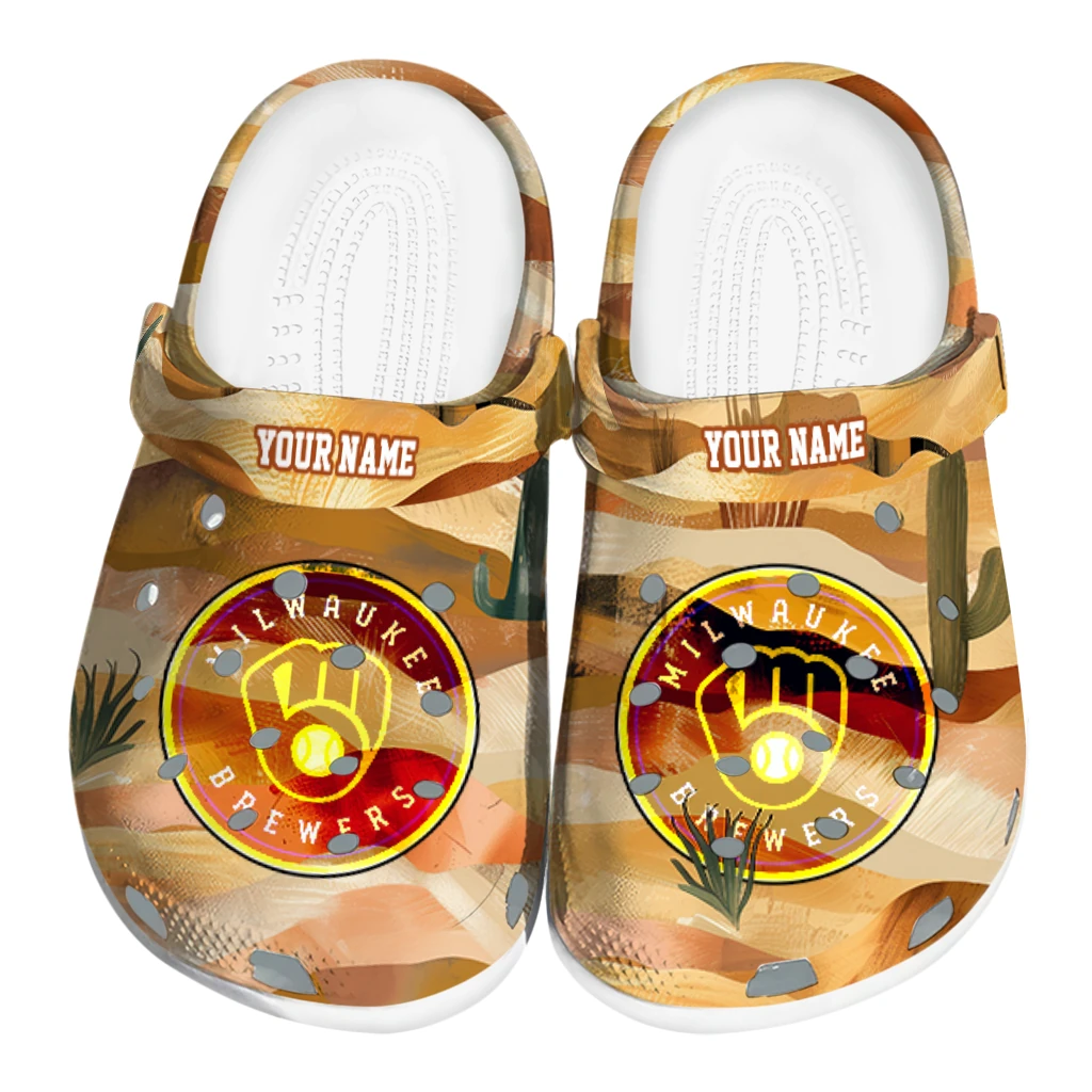 custom milwaukee brewers desert layers clogs best selling custom milwaukee brewers desert layers clogs best selling