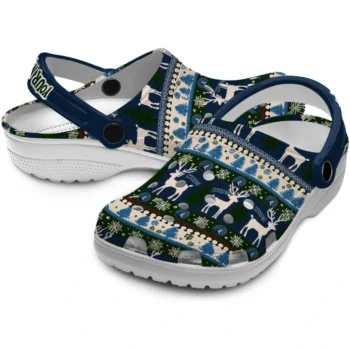 custom minnesota timberwolves christmas motif clogs high quality