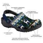 custom minnesota timberwolves christmas motif clogs best selling