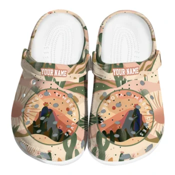custom minnesota timberwolves desert cactus pattern clogs best selling