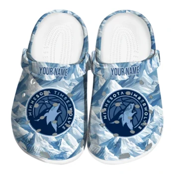custom minnesota timberwolves mountain artwork clogs best selling