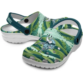 custom minnesota vikings hills illustration clogs high quality