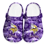custom minnesota vikings snowy hills clogs best selling