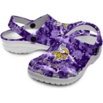 custom minnesota vikings snowy hills clogs best selling