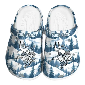 custom minnesota vikings snowy mountains clogs best selling