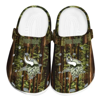 custom minnesota vikings woods forest designs clogs best selling