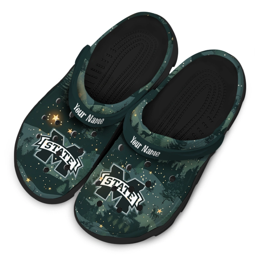 custom mississippi state bulldogs deer nightscape clogs latest model custom mississippi state bulldogs deer nightscape clogs latest model
