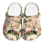 custom mississippi state bulldogs desert cactus pattern clogs best selling