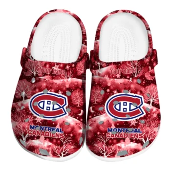 custom montreal canadiens snowy hills clogs best selling