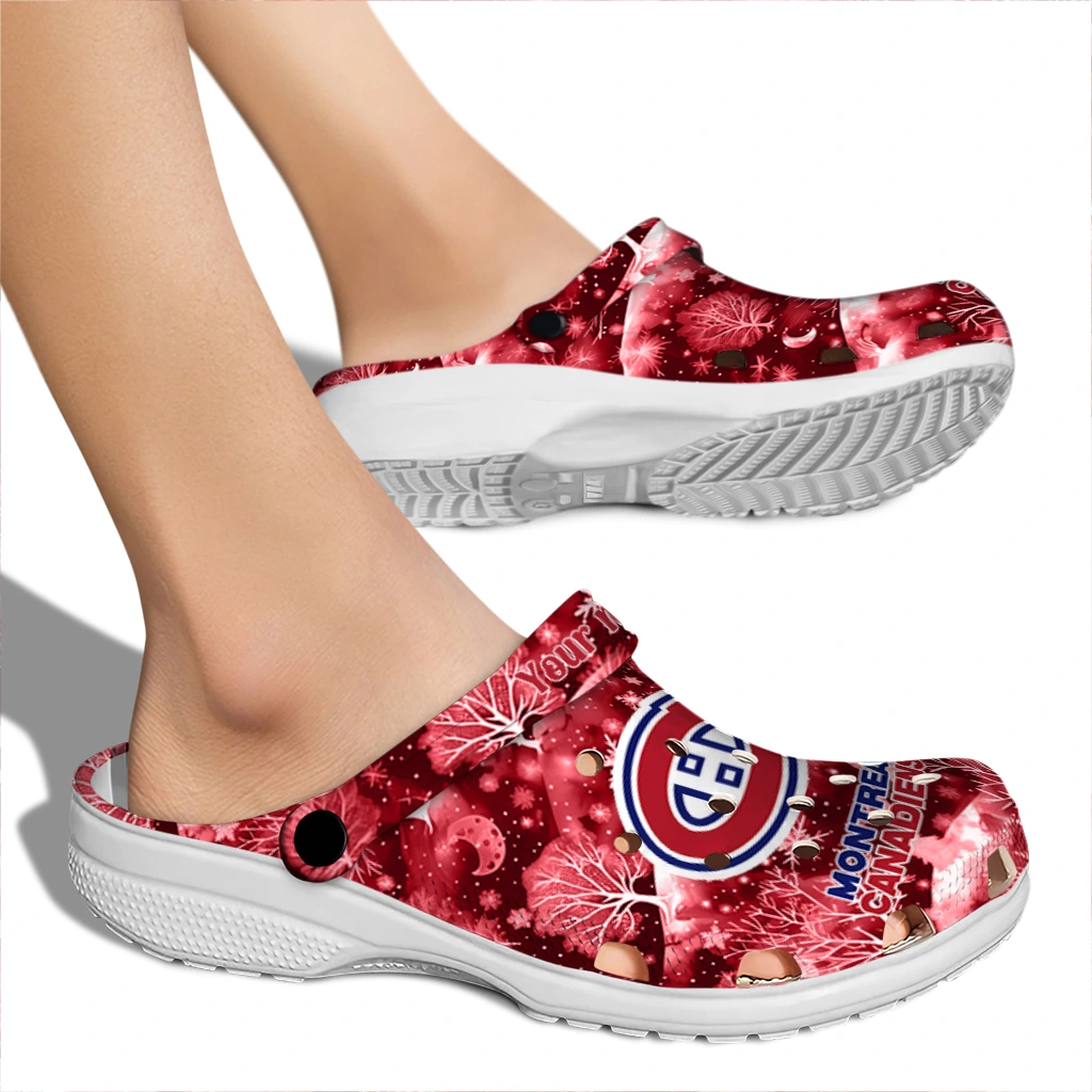 custom montreal canadiens snowy hills clogs fashion forward custom montreal canadiens snowy hills clogs fashion forward