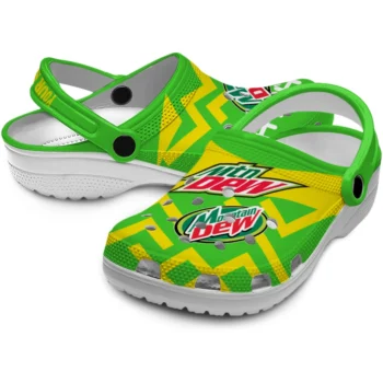 custom mountain dew patches green yellow clogs high quality hey clogs