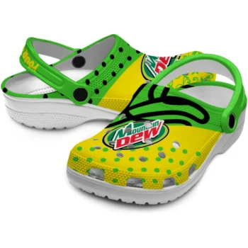 custom mountain dew polka green yellow clogs high quality hey clogs