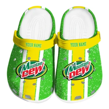 custom mountain dew power green yellow clogs best selling hey clogs