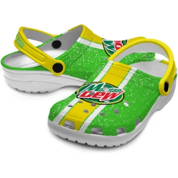 custom mountain dew power green yellow clogs high quality hey clogs