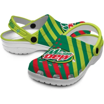 custom mountain dew stars green red clogs high quality hey clogs