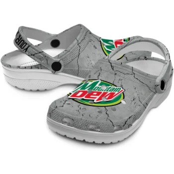 custom mountain dew stone effect gray clogs high quality hey clogs