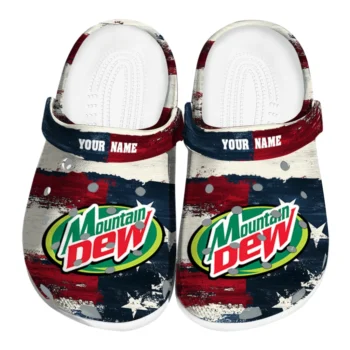 custom mountain dew usa red white clogs best selling hey clogs