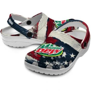 custom mountain dew usa red white clogs high quality hey clogs
