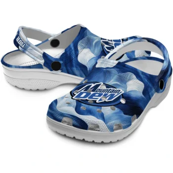 custom mountain dew wave blue white clogs high quality hey clogs