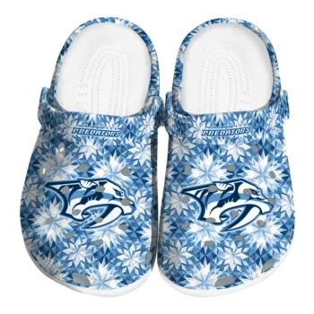 custom nashville predators snowflake mosaic clogs best selling