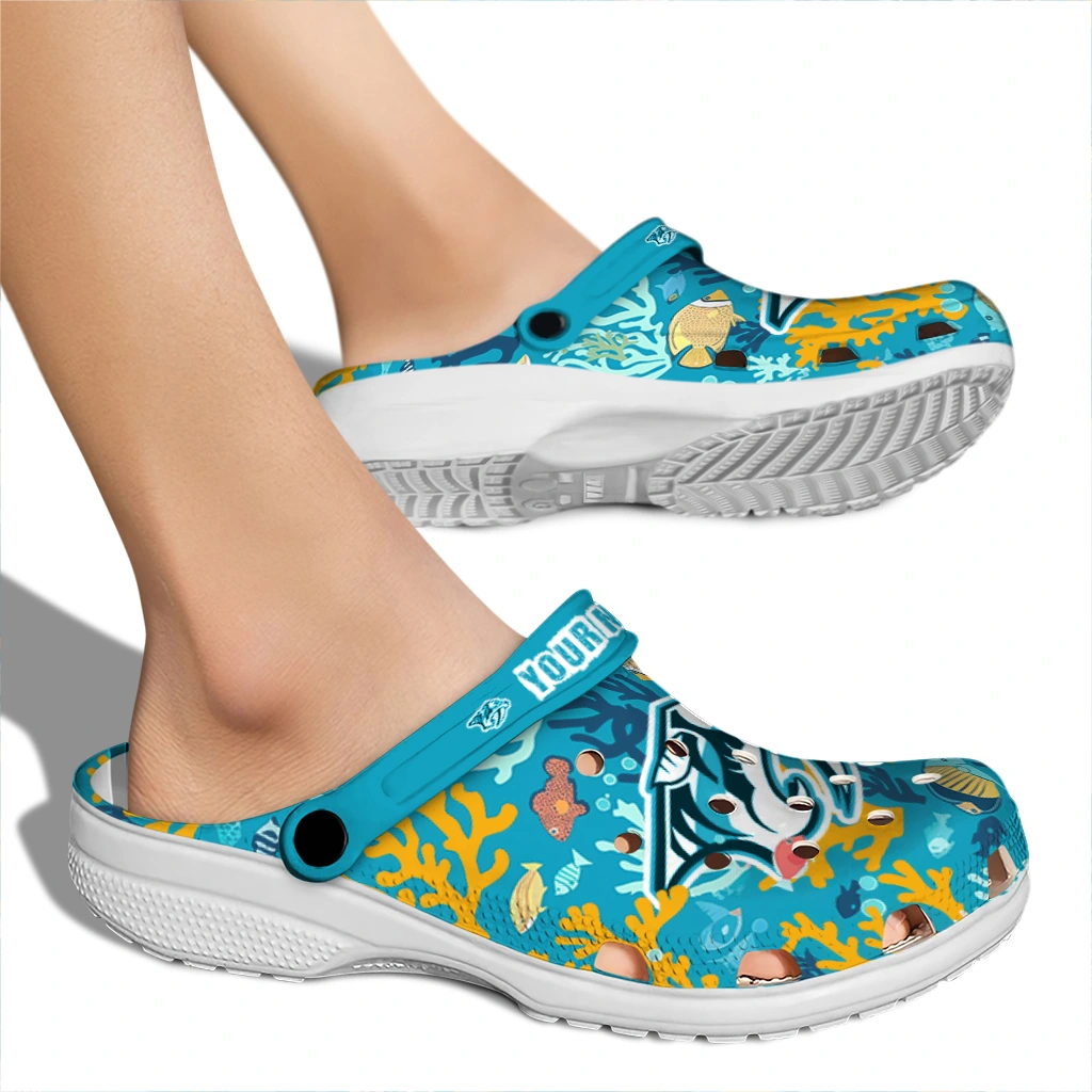 custom nashville predators tropical fish ocean clogs fashion forward custom nashville predators tropical fish ocean clogs fashion forward