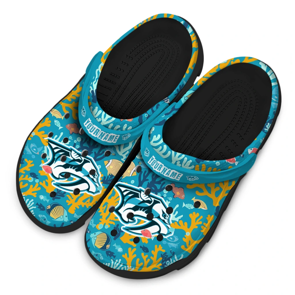 custom nashville predators tropical fish ocean clogs latest model custom nashville predators tropical fish ocean clogs latest model