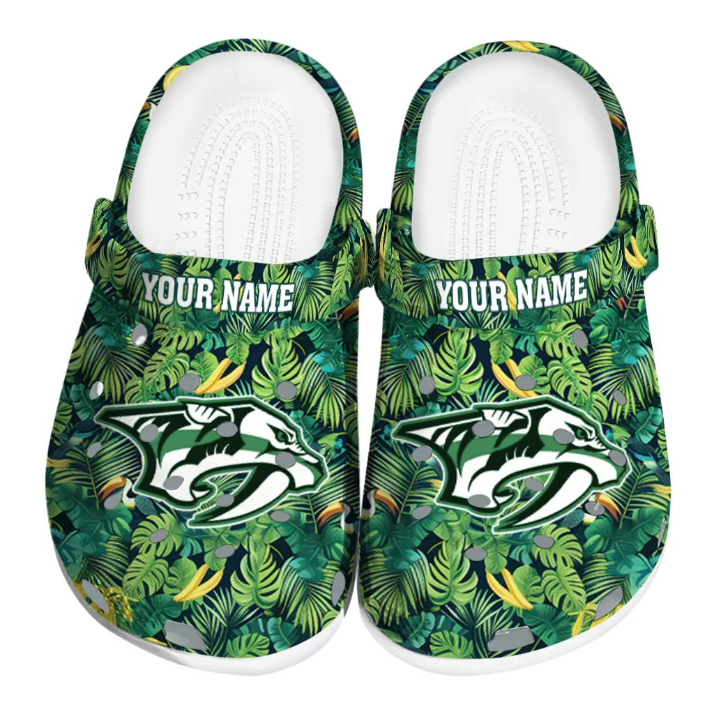 custom nashville predators tropical leaves clogs best selling custom nashville predators tropical leaves clogs best selling