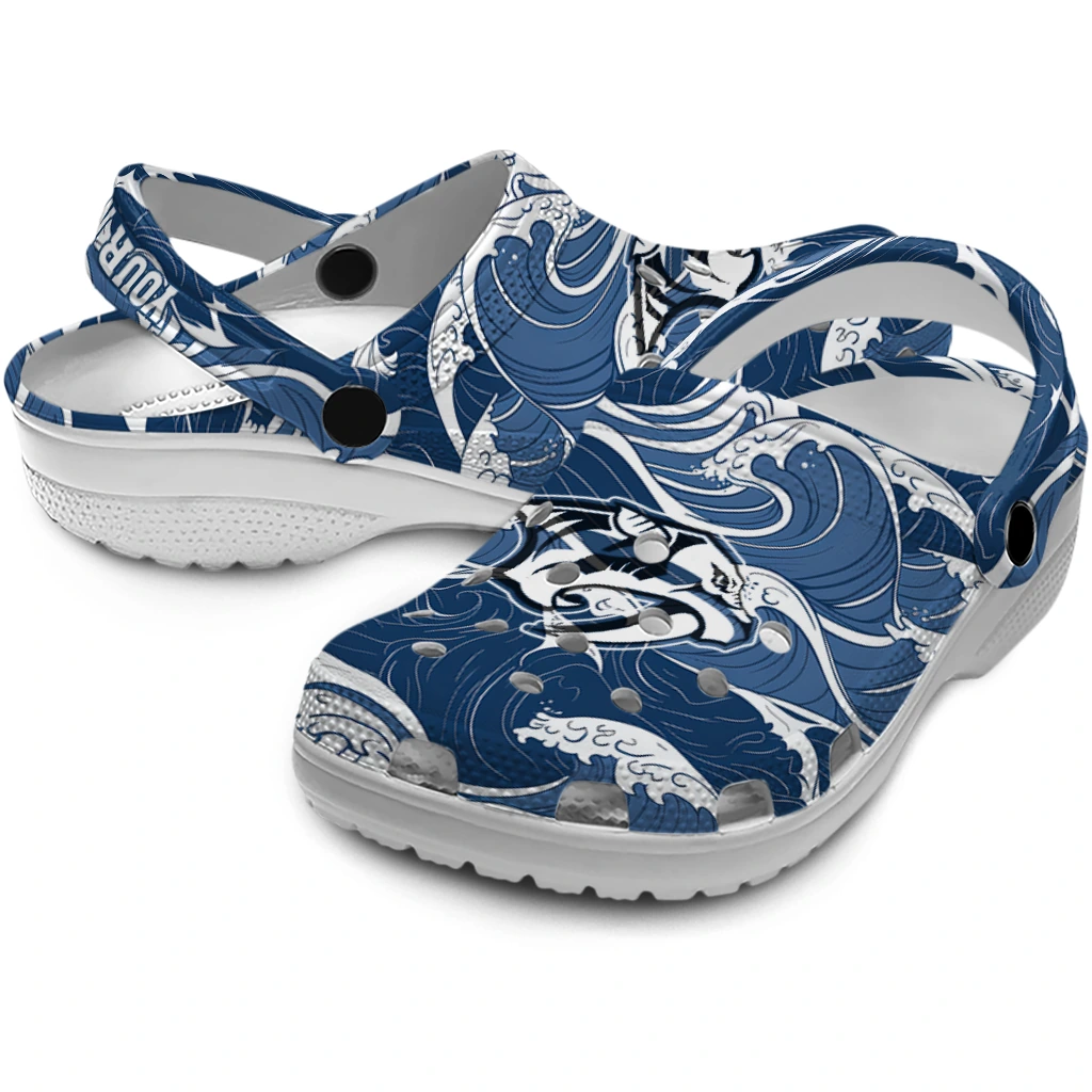 custom nashville predators wave flow clogs high quality custom nashville predators wave flow clogs high quality