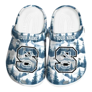 custom nc state wolfpack snowy mountains clogs best selling