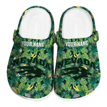 custom nevada wolf pack tropical leaves clogs best selling