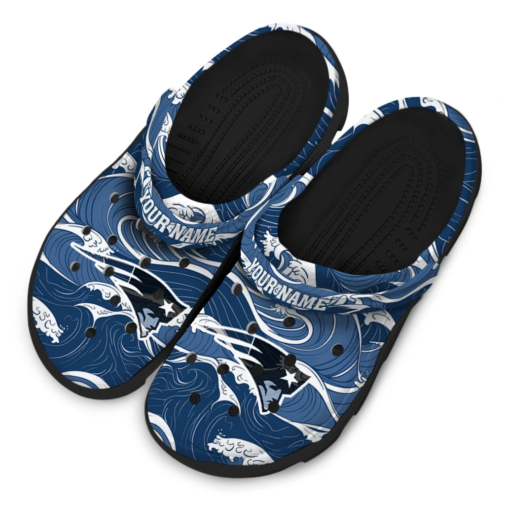 custom new england patriots wave flow clogs latest model custom new england patriots wave flow clogs latest model