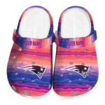 custom new england patriots wavy stripes clogs best selling