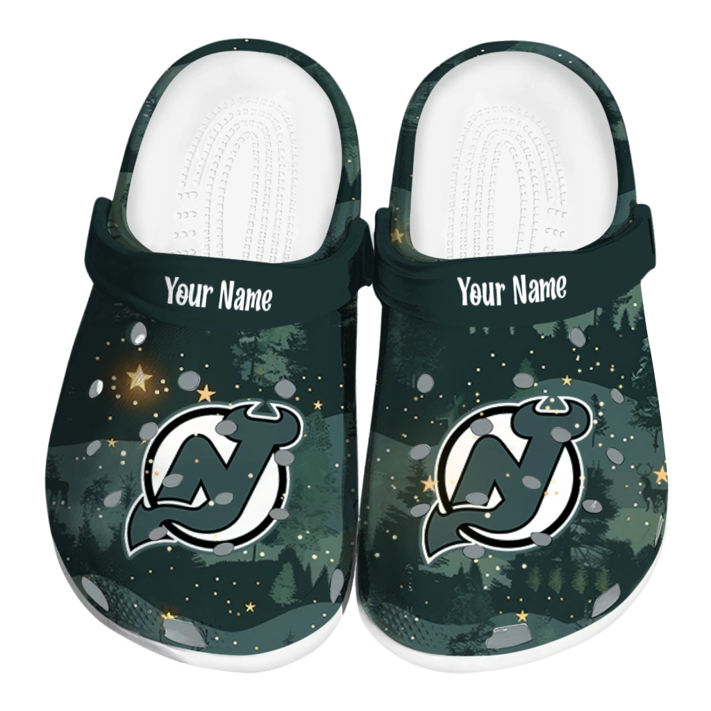 custom new jersey devils deer nightscape clogs best selling custom new jersey devils deer nightscape clogs best selling