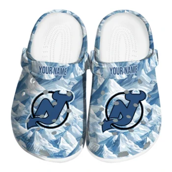 custom new jersey devils mountain artwork clogs best selling