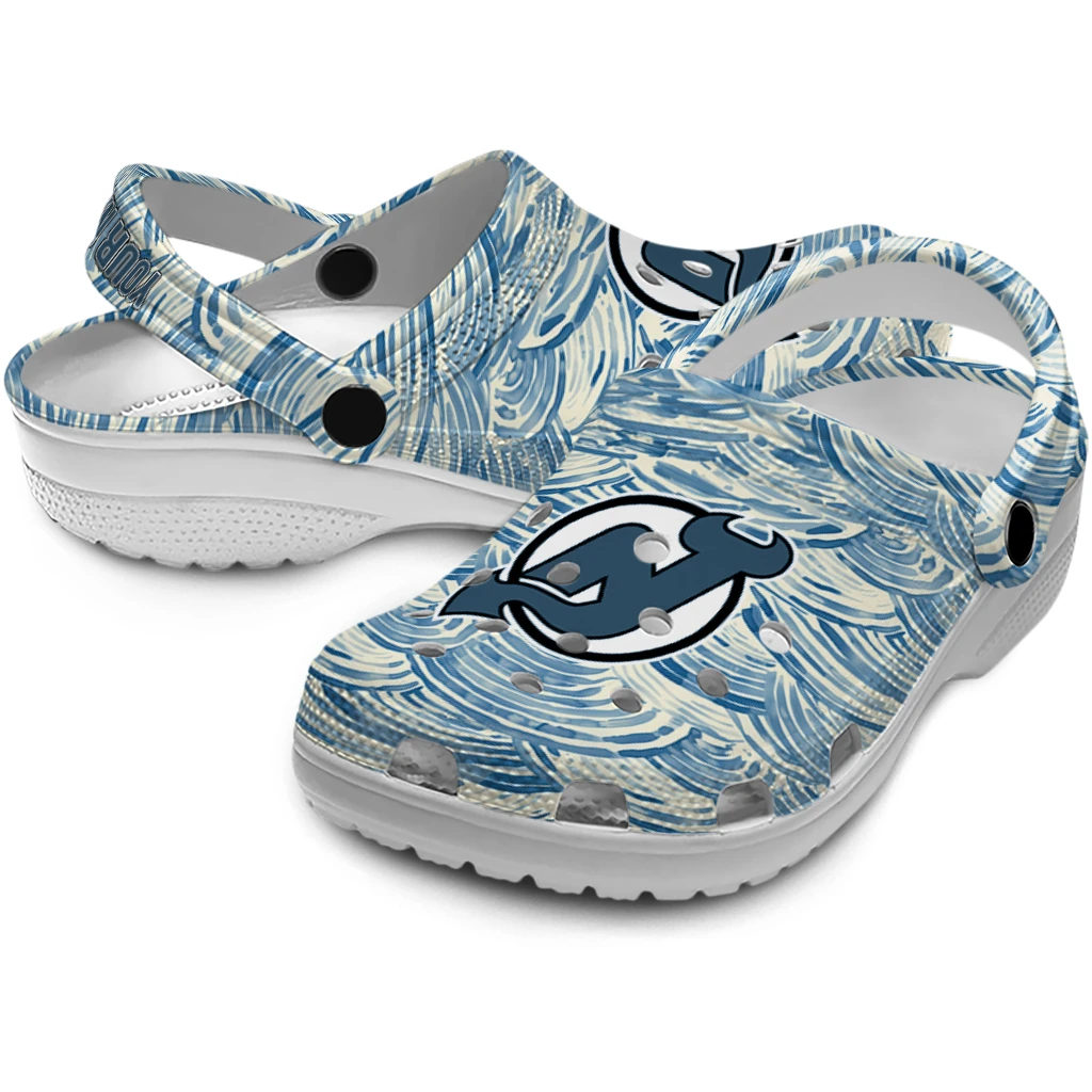 custom new jersey devils sea swirls clogs high quality custom new jersey devils sea swirls clogs high quality