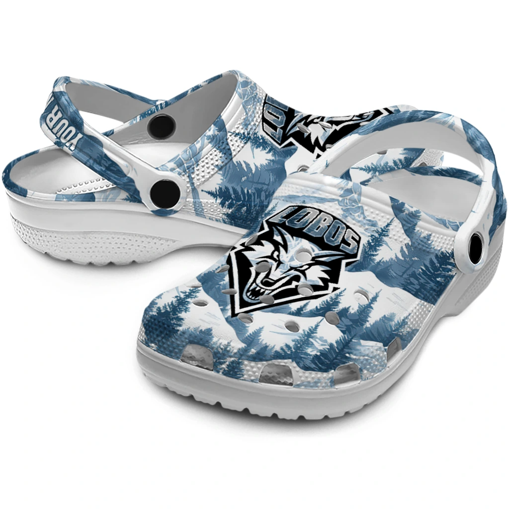 custom new mexico lobos snowy mountains clogs high quality custom new mexico lobos snowy mountains clogs high quality