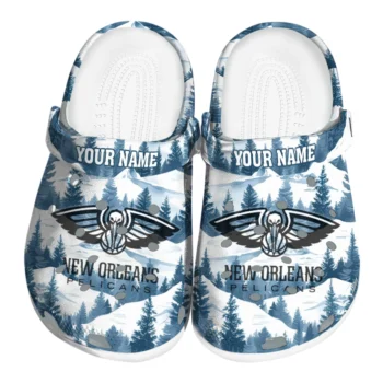 custom new orleans pelicans snowy mountains clogs best selling