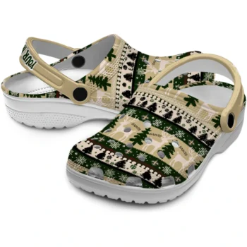 custom new orleans saints christmas motif clogs high quality