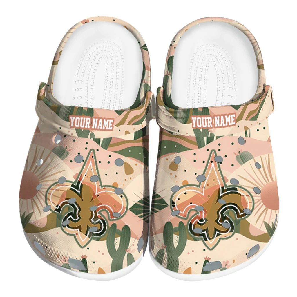 custom new orleans saints desert cactus pattern clogs best selling custom new orleans saints desert cactus pattern clogs best selling