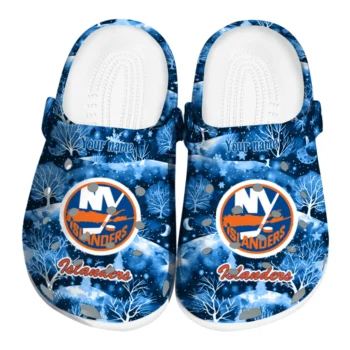 custom new york islanders snowy hills clogs best selling