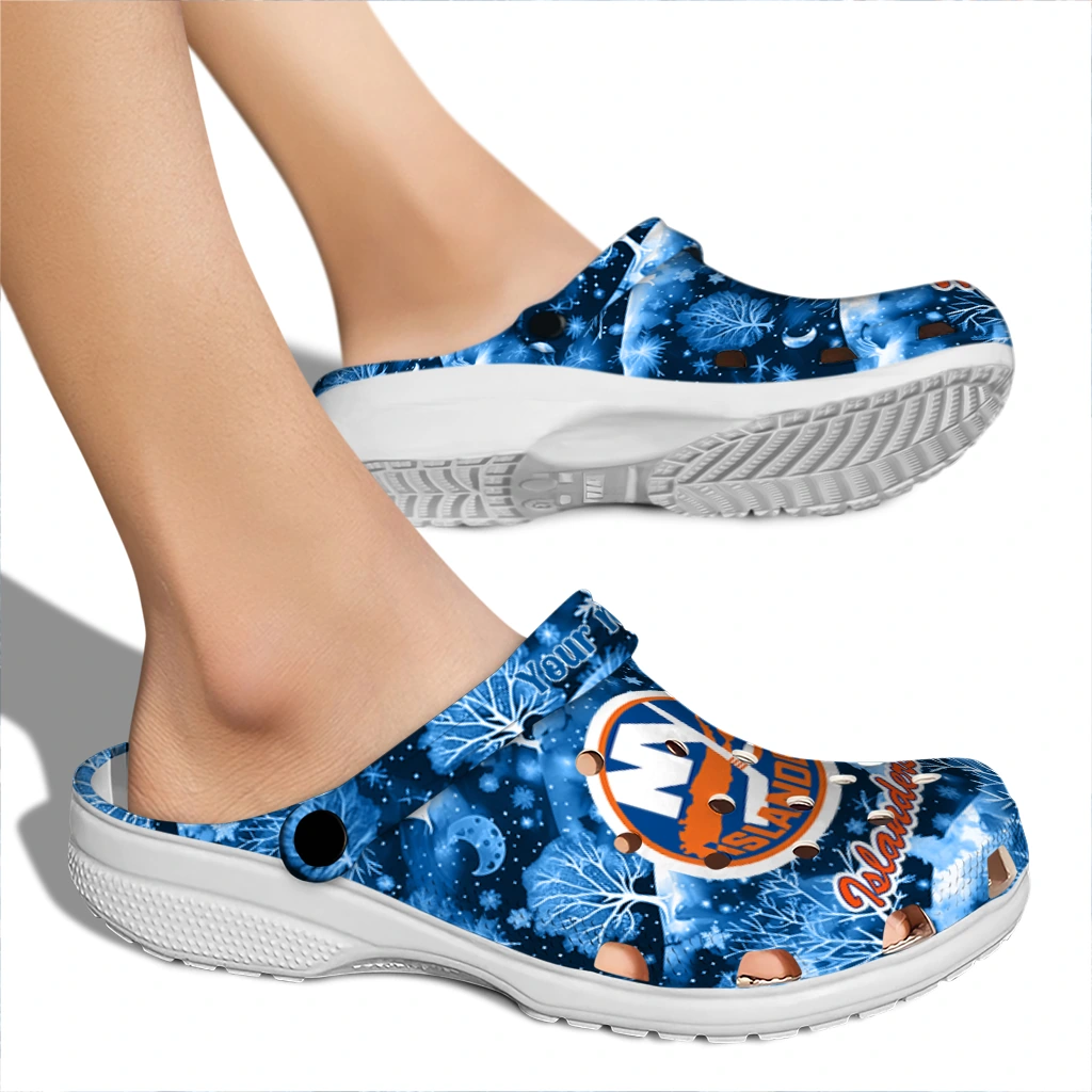 custom new york islanders snowy hills clogs fashion forward custom new york islanders snowy hills clogs fashion forward