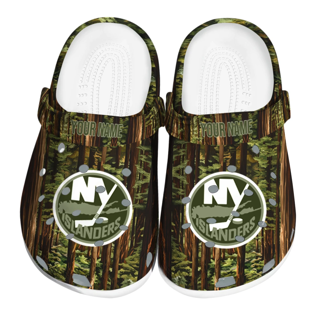 custom new york islanders woods forest designs clogs best selling custom new york islanders woods forest designs clogs best selling