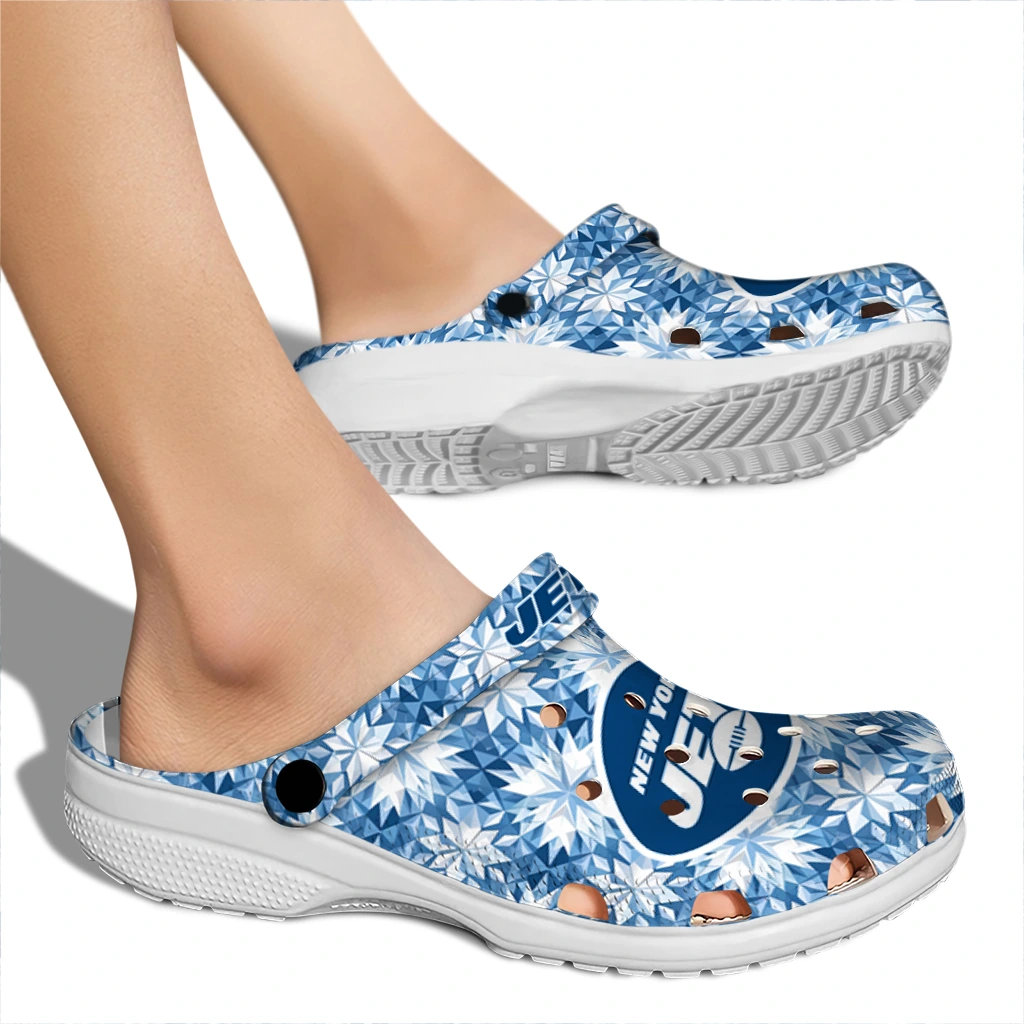 custom new york jets snowflake mosaic clogs fashion forward custom new york jets snowflake mosaic clogs fashion forward