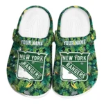 custom new york rangers tropical leaves clogs best selling