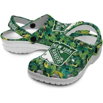 custom new york rangers tropical leaves clogs high quality